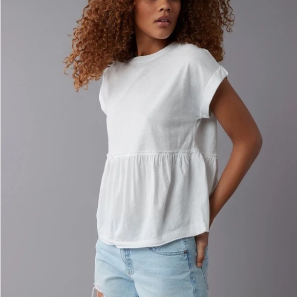 American Eagle Outfitters Tops - NWT American Eagle White babydoll Women's Top​